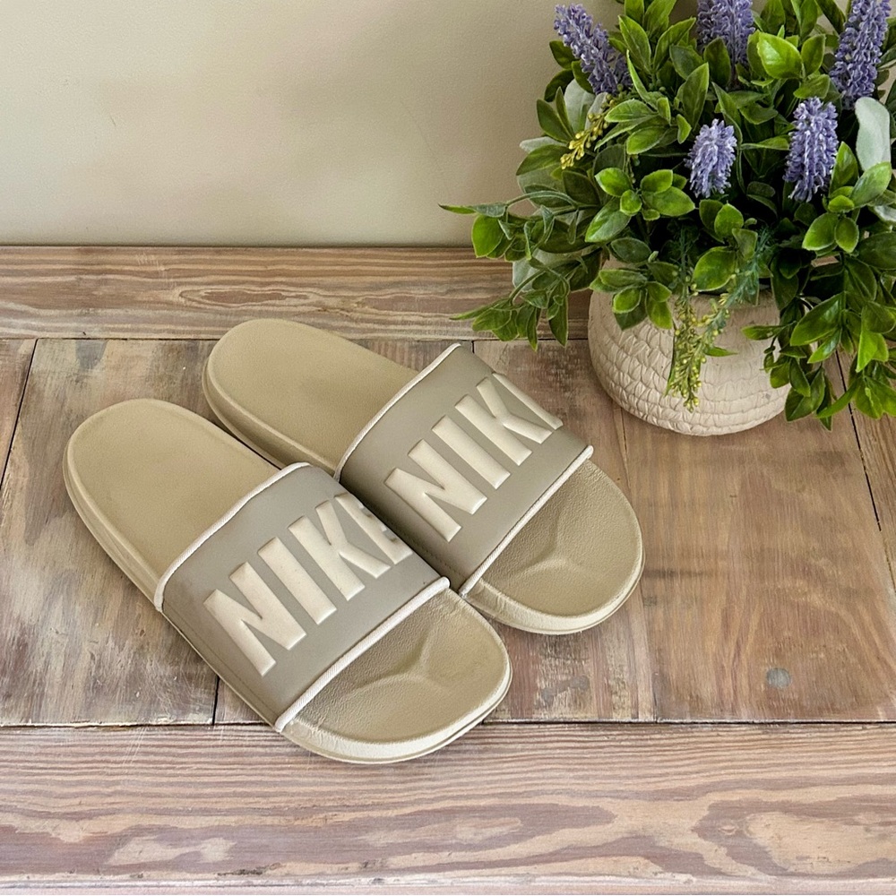 Nike Tan Off Court Slide Sandals